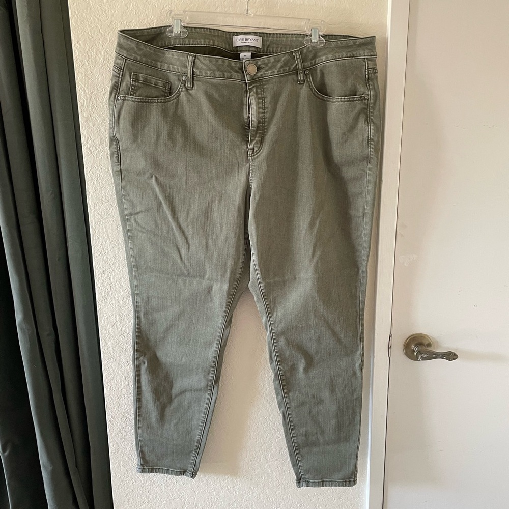 Lane Bryant green skinny jeans